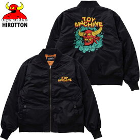 送料無料 トイマシーン TOY MACHINE x HIROTTON HIROTTON MONSTER BOMBER JACKET(ブラック 黒 BLACK)トイマシーンボンバージャケット TOY MACHINEボンバージャケット ジャケット