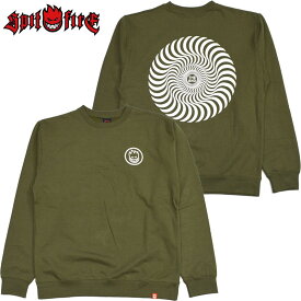 【Mサイズ ラスト1点】スピットファイア SPIT FIRE CLASSIC SWIRL CREW SWEAT(グリーン 緑 ARMY)スピットファイアスウェット SPIT FIREスウェット スピットファイアクルーネック SPIT FIREクルーネック