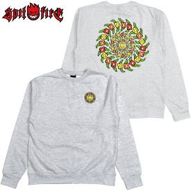 スピットファイヤー SPITFIRE GONZ FLOWER SWIRL CREWNECK(グレー HEATHER GRAY)スピットファイヤースウェット SPIT FIREスウェット スピットファイアクルーネック SPIT FIREクルーネック