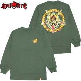 【Sサイズ ラスト1点】スピットファイア SPIT FIRE TOUCH OF SATAN LONGSLEEVE TEE(グリーン 緑 FOREST GREEN)スピットファイアロンT SPIT FIREロンT スピットファイアロングTシャツ SPIT FIREロングTシャツ スピットファイアロングスリーブ SPIT FIREロングスリーブ