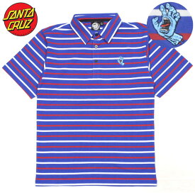 サンタクルーズ SANTA CRUZ SCREAMING HAND POLO(BLUE/RED/WHITE)サンタクルーズポロ SANTA CRUZ ポロシャツ サンタクルーズ半袖シャツ SANTA CRUZ半袖シャツ スクリーミングハンド