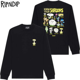 【Lサイズ ラスト1点】リップンディップ RIPNDIP KNOW UR SHROOMS LONG SLEEVE(ブラック 黒 BLACK)リップンディップロンT RIPNDIPロンT リップンディップ長袖 RIPNDIP長袖 リップンディップロングスリーブ RIPNDIPロングスリーブ