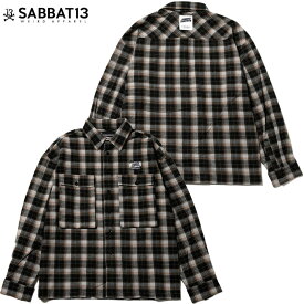 送料無料 サバトサーティーン SABBAT13 CHECK SHIRTS(ホワイト 白 WHITE CHECK)サバトサーティーン チェックシャツ SABBAT13チェックシャツ サバトサーティーンシャツ