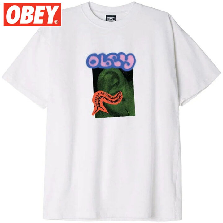 楽天市場】オベイ OBEY OBEY EAR BUG TEE ( ホワイト 白 WHITE 