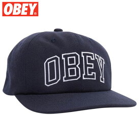 オベイ OBEY OBEY RUSH 6 PANEL CLASSIC SNAPBACK(ネイビー 紺 NAVY)オベイキャップ OBEYキャップ オベイ帽子 OBEY帽子 オベイスナップバック OBEYスナップバック 刺繍