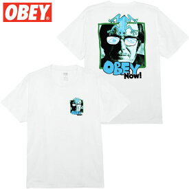 オベイ OBEY OBEY NOW！ TEE(ホワイト 白 PIGMENT VINTAGE WHITE)オベイTシャツ OBEYTシャツ オベイ半袖 OBEY半袖