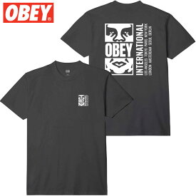 オベイ OBEY OBEY ICON SPLIT TEE(ブラック 黒 BLACK)オベイTシャツ OBEYTシャツ オベイ半袖 OBEY半袖