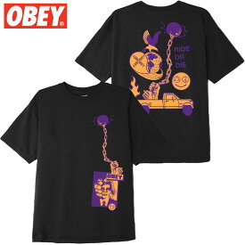 オベイ OBEY RIDE OR DIE TEE(ブラック 黒 OFF BLACK)オベイTシャツ OBEYTシャツ オベイティーシャツ OBEYティーシャツ