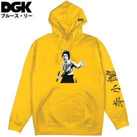 ディージーケー DGK x Bruce Lee FILRCE HOODED FLEECE(GOLD)ディージーケーパーカ DGKパーカ ディージーケープルオーバー DGKプルオーバー Bruce Lee ブルース・リーコラボ