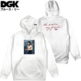 ディージーケー DGK x Bruce Lee FOCUSED HOODED FLEECE(ホワイト 白 WHITE)ディージーケーパーカ DGKパーカ ディージーケープルオーバー DGKプルオーバー Bruce Lee ブルース・リーコラボ