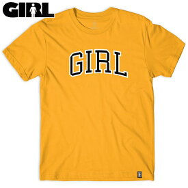 ガール GIRL ARCH TEE(ゴールド GOLD)ガールTシャツ GIRLTシャツ ガール半袖 GIRL半袖 TEE ロゴ
