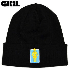 ガールスケートボード GIRL SKATEBOARDS OG SQUARE BEANIE(ブラック 黒 BLACK)ガールキャップ GIRLニット帽 ガールニット帽 ガール帽子 GIRL帽子 ロゴ