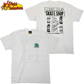 ワールドインダストリーズ WORLD INDUSTRIES DEVILMANS SKATE SHOP SS TEE(ホワイト 白 WHITE)ワールドインダストリーズTシャツ WORLD INDUSTRIESTシャツ ワールドインダストリーズティーシャツ WORLD INDUSTRIESティーシャツ