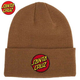 サンタクルーズ SANTA CRUZ CLASSIC DOT BEANIE(ブラウン BROWN SUGAR)サンタクルーズニット帽 SANTA CRUZニット帽 サンタクルーズビーニー SANTA CRUZビーニー サンタクルーズ帽子 SANTA CRUZ帽子 ロゴ
