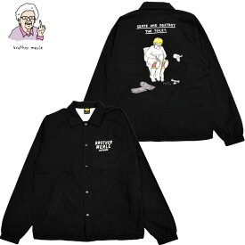 【XXLサイズ ラスト1点】送料無料 ブラザーマール BROTHER MERLE DESTROY THE TOILET COACH JACKET(ブラック 黒 BLACK)ブラザーマールコーチジャケット BROTHER MERLEコーチジャケット ブラザーマールジャケット BROTHER MERLEジャケット トイレ スケボー