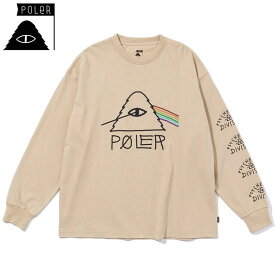 ポーラー POLER PSYCHEDELIC RELAX FIT L/S TEE(ベージュ KHAKI)ポーラーロンT POLERロンT ポーラー長袖 POLER長袖