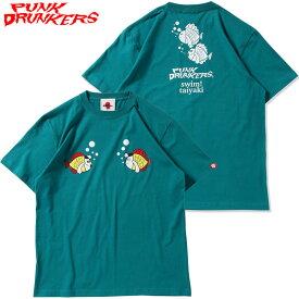 パンクドランカーズ PUNK DRUNKERS PDS x およげ!たいやきくん スイムTEE ( グリーン 緑 A.GREEN ) パンクドランカーズTシャツ PUNK DRUNKERSTシャツ パンクドランカーズティーシャツ PUNK DRUNKERSティーシャツ