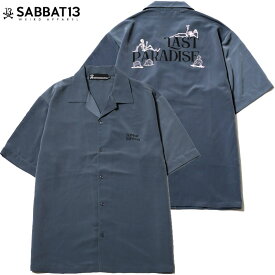 サバトサーティーン SABBAT13 LAST PARADISE S/S SHIRTS(ブルー 青 ASIDBLUE)SABBAT13シャツ サバトサーティーンシャツ ボタンシャツ