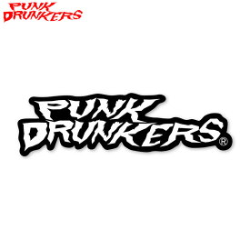 パンクドランカーズ PUNK DRUNKERS ギザロゴステッカー(ホワイト 白 WHITE)パンクドランカーズステッカー PUNK DRUNKERSステッカー パンクドランカーズシール PUNK DRUNKERSシール