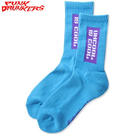 パンクドランカーズ PUNK DRUNKERS UCICカラフルソックス(ブルー 青 BLUE)パンクドランカーズソックス PUNK DRUNKERSソックス パンクドランカーズ靴下 くつした くつ下