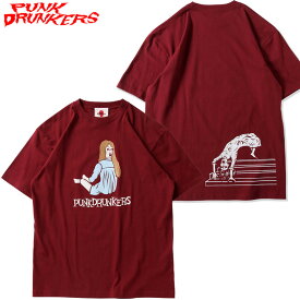 パンクドランカーズ PUNK DRUNKERS あいつブリッジTEE(バーガンディ BURGUNDY)パンクドランカーズTシャツ PUNK DRUNKERSTシャツ パンクドランカーズティーシャツ PUNK DRUNKERSティーシャツ