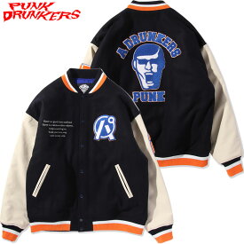 送料無料 パンクドランカーズ PUNK DRUNKERS A DRUNKERS PUNKスタジャン ( ネイビー NAVY ) パンクドランカーズスタジャン PUNK DRUNKERSスタジャン パンクドランカーズアウター PUNK DRUNKERSアウター