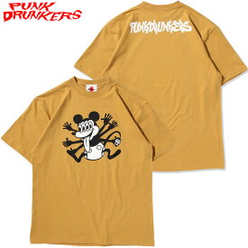 【予約受付】パンクドランカーズ PUNK DRUNKERS クレイジーマウスTEE(イエロー MUSTARD)パンクドランカーズTシャツ PUNK DRUNKERSTシャツ パンクドランカーズ半袖 PUNK DRUNKERS半袖