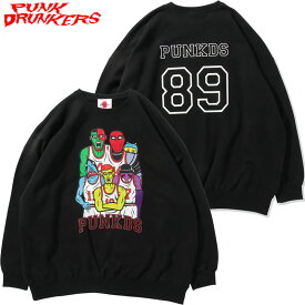 送料無料 パンクドランカーズ PUNK DRUNKERS PDS×BLACK PEARLS バスケ部トレーナー(ブラック 黒 BLACK)パンクドランカーズトレーナー PUNK DRUNKERSトレーナー パンクドランカーズスウェット PUNK DRUNKERSスウェット ブラックパールズコラボ