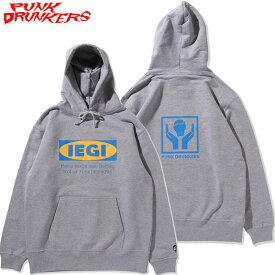 送料無料 パンクドランカーズ PUNK DRUNKERS IEGIパーカ ( グレー M.GRAY ) パンクドランカーズパーカ PUNK DRUNKERSパーカ パンクドランカーズプルオーバー PUNK DRUNKERSプルオーバー