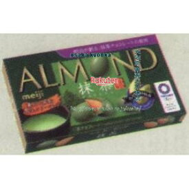 大阪京菓 ZRx明治　79Gアーモンドチョコレート抹茶【チョコ】×160個　+税　【xw】【送料無料（沖縄は別途送料）】