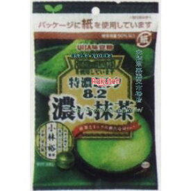 大阪京菓 ZRxユーハ味覚糖　75G特濃ミルク8．2抹茶×72個　+税　【x】【送料無料（沖縄は別途送料）】