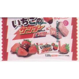 大阪京菓 ZRx有楽製菓　128G いちごのサンダーミニバー×48個【xw】【送料無料（沖縄は別途送料）】