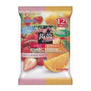 大阪京菓 ZRxオリヒロ 240G ぷるんと蒟蒻ゼリーパウチ いちご+温州みかん×24個【xwa5】【送料無料(沖縄は別途送料)】