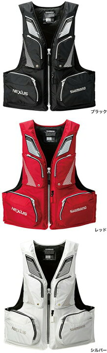 楽天市場 シマノ Vf 142q Nexus フローティングベスト ブラック レッド シルバー Shimano おさかな侍