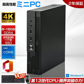 ★2026年新発売★話題の新作＼2年保証／ミニPC ミニパソコン office付き 13世代CPU Windows11Pro デスクトップパソコン intel core i5/i7 BT5.2 メモリ 16GB SSD 512G選択可 初期設定済 新生活 在宅 勤務 学生 社会人mini pc 安い 激安 ゲーム 本体のみ 高スペック 2025