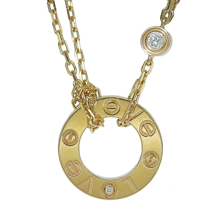 楽天市場】CARTIER カルティエ ラブ ダイヤ ネックレス K18YG 750 