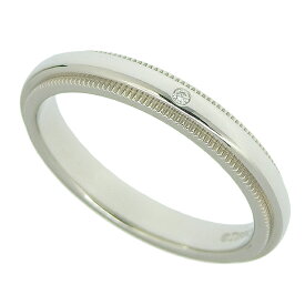 【クーポン利用で最大10万円割引 数量限定 8/4 20時〜】 TIFFANY & Co. ティファニー ミルグレイン リング Pt950 プラチナ ダイヤモンド 11号 指輪 アクセサリー レディース 送料無料 240101754272 ★