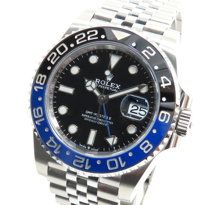 楽天市場 クーポン利用で最大5万円off 10 15 10 18 数量限定 Rolex ロレックス Gmtマスター2 blnr ランダム ブラック文字盤 Ss 腕時計 メンズ 青黒ベゼル 自動巻 送料無料 中古 大阪屋質店