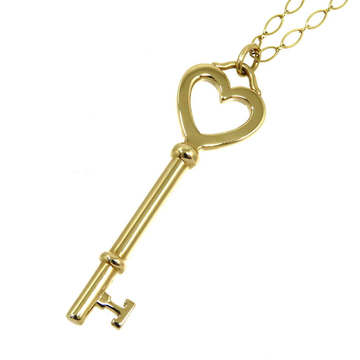 楽天市場】TIFFANY&Co ティファニー ハートキー ネックレス K18YG 750  