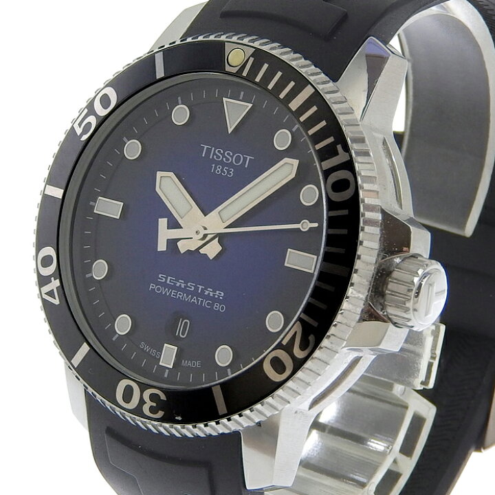 楽天市場】TISSOT ティソ シースター1000 デイト T120407A ブルー文字 