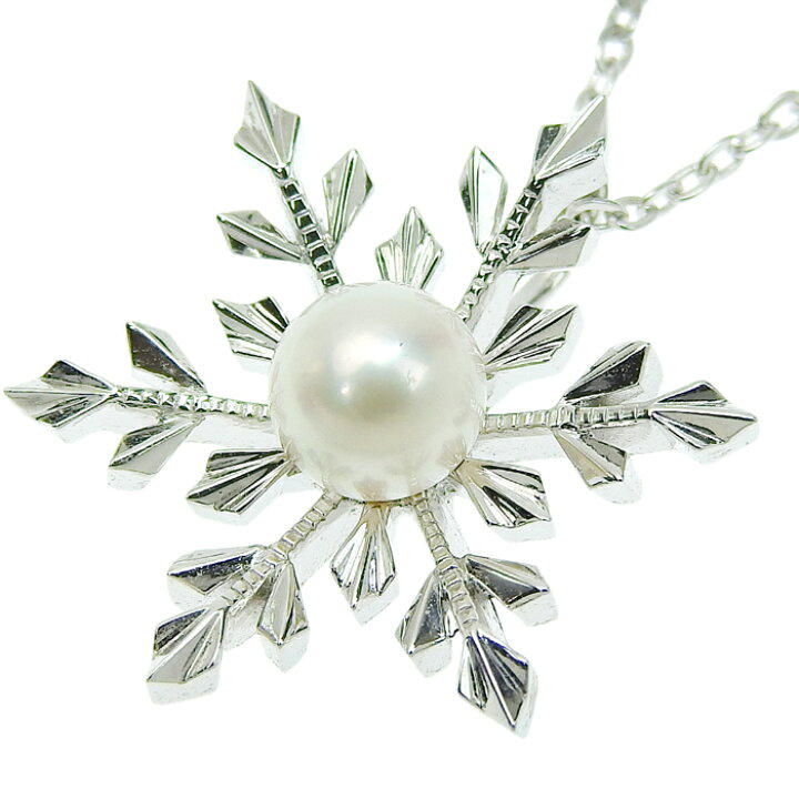 楽天市場】MIKIMOTO ミキモト スノーフレーク パール ネックレス SV925  