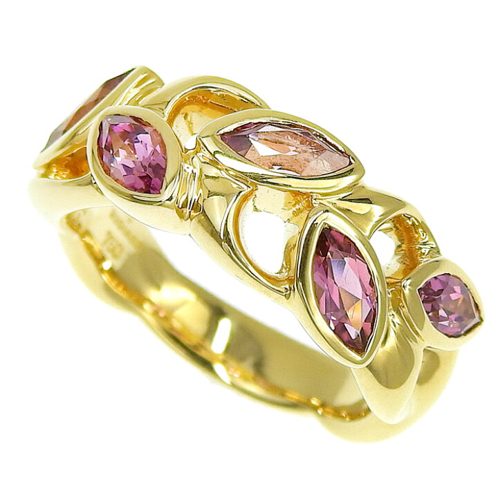 楽天市場】RUGIADA ルジアダ デザイン ピンク トルマリン リング K18YG  