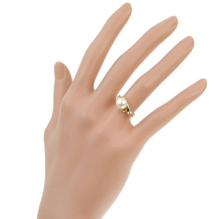 楽天市場】MIKIMOTO ミキモト パール リング K18YG イエローゴールド  