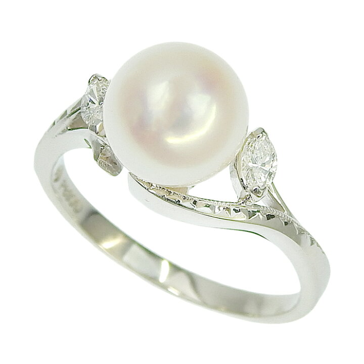 楽天市場】TASAKI タサキ 1P パール ダイヤ リング Pt900 プラチナ  