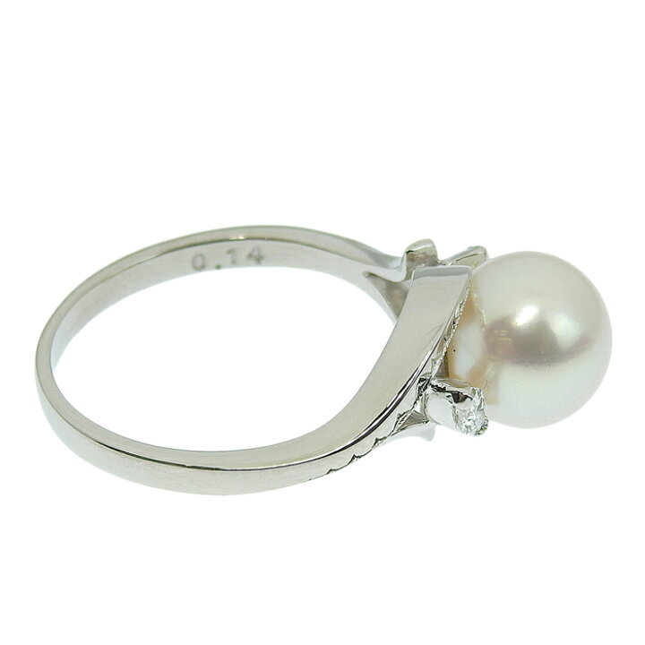 楽天市場】TASAKI タサキ 1P パール ダイヤ リング Pt900 プラチナ  