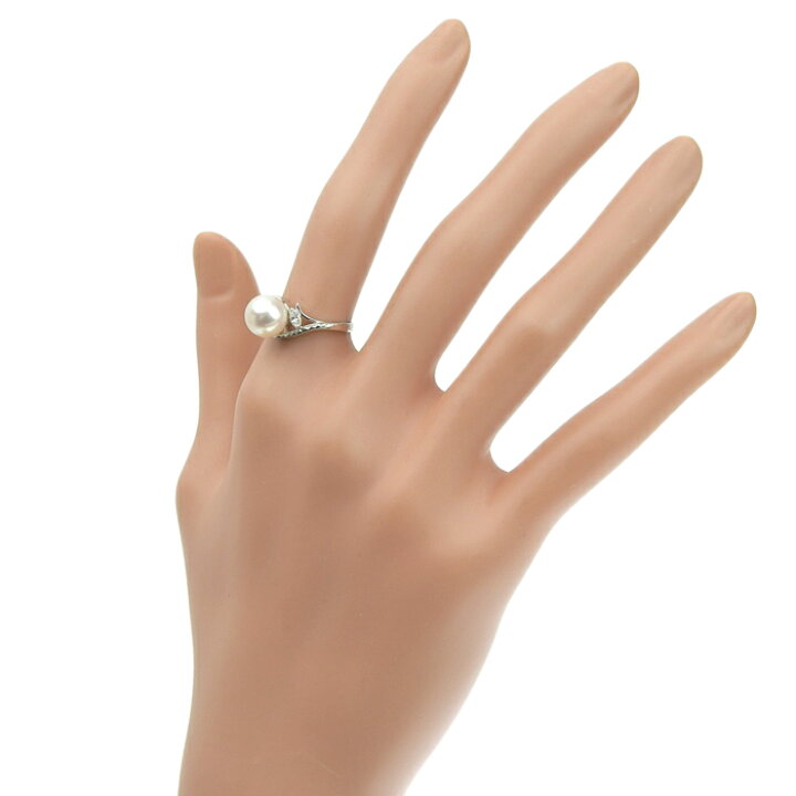 楽天市場】TASAKI タサキ 1P パール ダイヤ リング Pt900 プラチナ  