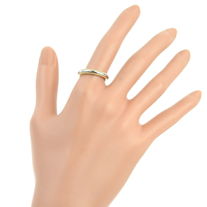 楽天市場】TIFFANY&Co ティファニー ミルグレイン バンドリング K18YG  