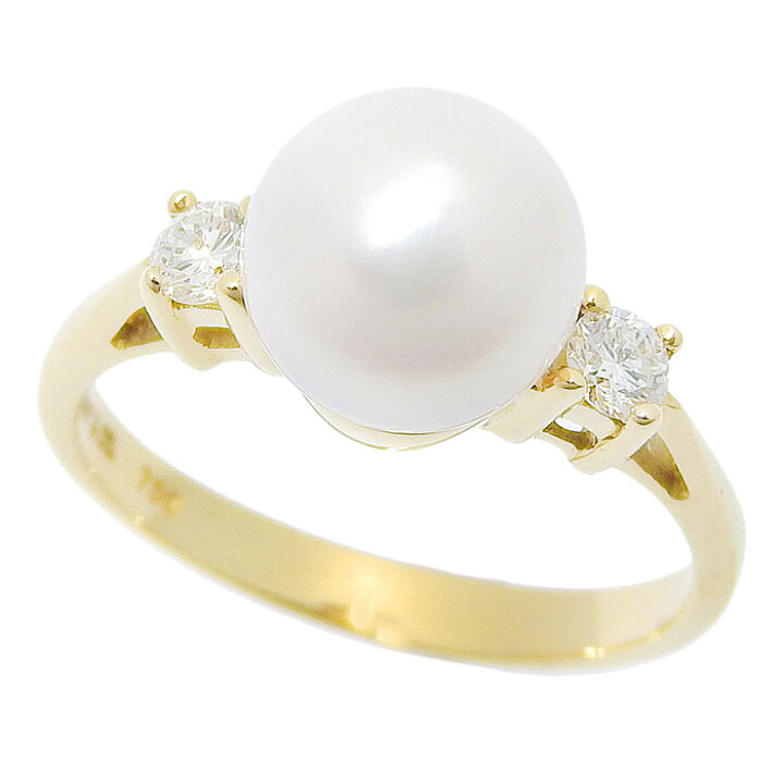 楽天市場】TIFFANY&Co ティファニー パール ダイヤ リング K18YG 750 