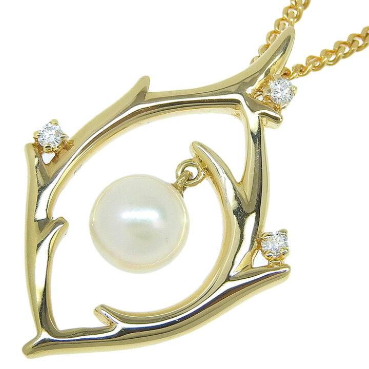 楽天市場】MIKIMOTO ミキモト デザイン パール ダイヤ ネックレス  