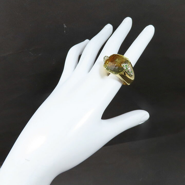 楽天市場】Pomellato ポメラート ペリドット ガーネット ダイヤ リング 